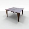 Table de réunion en bois 130x130cm