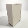 Armoire basse Sedus 114x80cm blanche rideau coulissant