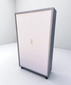 Armoire haute 120x200cm JG Groupe gris blanc