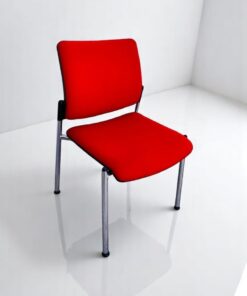 Chaise Visiteur Accueil Interstul Rouge Empilable