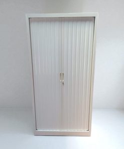Armoire haute métallique blanche Monobloc 100x200cm