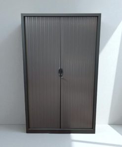 Armoire haute porte coulissante grise Ronis 120x200cm