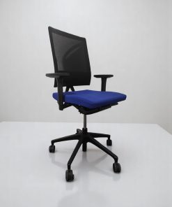 Chaise à roulette SEDUS OPEN MIND bleu soutien lombaire