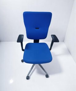 Chaise à roulette Steelcase lets’b 2 bleu