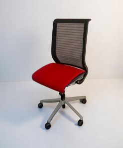 Chaise à roulette Steelcase thinks rouge