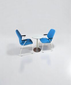 Lot 2 chaises visiteur kinnarps Monroe bleu luge