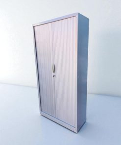 Armoire haute Magencia 100x200cm gris avec clé