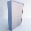 Armoire haute Marcadet gris 120x200cm monobloc avec clé