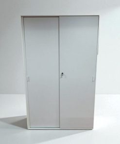 Armoire haute blanche porte coulissante 120x200cm