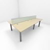 Bureau Bench Haworth séparation verre passe câble 320x160cm