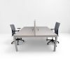 Bureau bench Dynamobel avec séparateur & passe câble 160x160cm