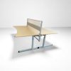 Bureau bench avec séparation plexi alu 180x180cm