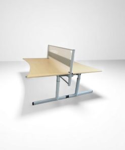 Bureau bench avec séparation plexi alu 180x180cm