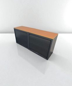 Lot 2 Armoire basse vertical merisier 80x73cm promo