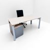 Bureau droit Samas chêne 160x80cm