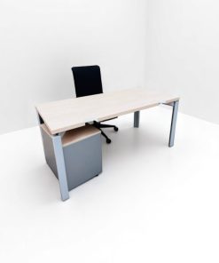 Bureau droit Samas chêne 160x80cm