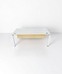 Bureau droit rectangulaire finition chêne 180x80cm
