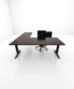 Bureau angle de direction 200x205cm armoire et chaise