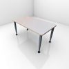 Bureau droit Steelcase 140x80cm piètement tubulaire