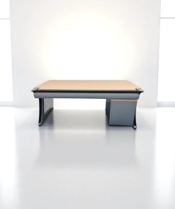 Bureau droit Steelcase 180x80cm avec caisson à roulette