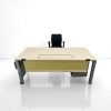 Bureau droit Steelcase 180x80cm avec voile