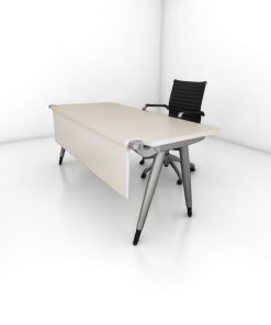 Bureau droit Steelcase blanc 160x80cm