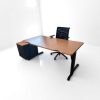 Bureau droit Steelcase merisier 160x80cm