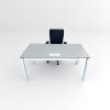 Bureau droit steelcase 160x80cm blanc/gris