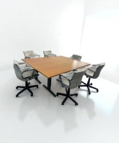 Table Réunion bois brut 200x160cm
