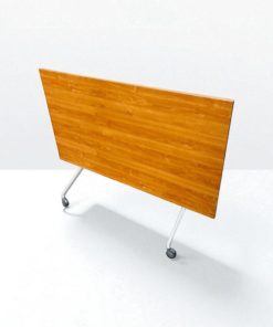 Table rabattable Kinnaprs piètement blanc 140x80cm