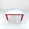 Table rectangulaire ABACO largeur 150x200cm pieds cuir Enrico Pellizzoni
