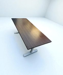 Table restauration Wengé piètement central 180x80cm