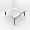 Bureau bench Steelcase 160x160cm avec passe câble