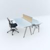 Bureau open Space 2 poste avec séparateur steelcase 160cm