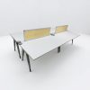 Bureau open Space 4 poste avec séparateur steelcase 160cm
