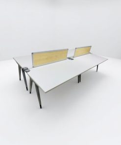 Bureau open Space 4 poste avec séparateur steelcase 160cm