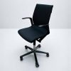 Chaise Wilkhahn Modus à roulette Simili Cuir Noir