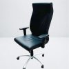 Chaise de bureau simili cuir accoudoir ajustable promo