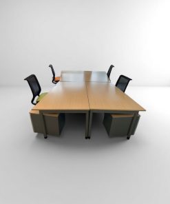 Bureau Open Space Haworth – 4 postes pour une collaboration optimale