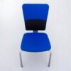 haise Visiteur Steelcase 4 Pieds en Tissu Bleu