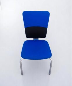 haise Visiteur Steelcase 4 Pieds en Tissu Bleu