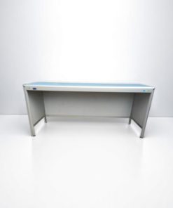 Bureau droit de travail finition aluminium Stielow PMS 2 160x80cm