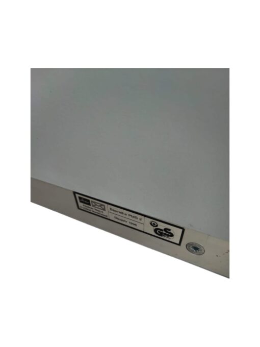 Bureau droit de travail finition aluminium Stielow 130x80cm – Image 4