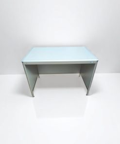 Bureau droit de travail finition aluminium Stielow 130x80cm
