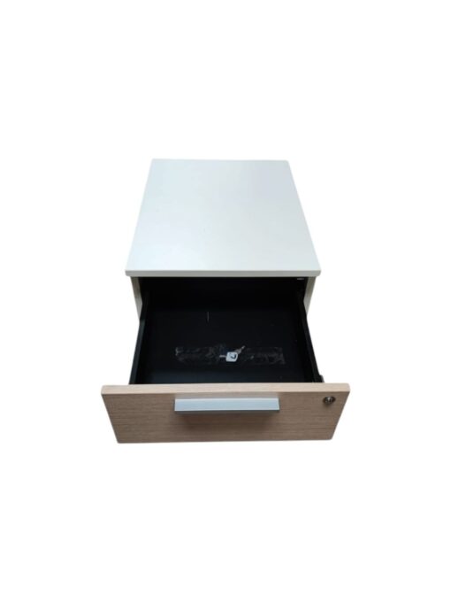 Caisson en bois deux tiroirs blanc & chêne avec petit défaut PROMO – Image 3