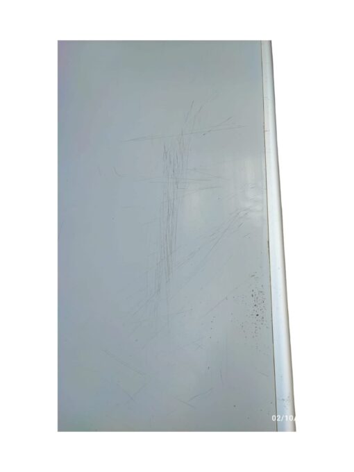 Bureau droit de travail finition aluminium Stielow 160x80cm – Image 5