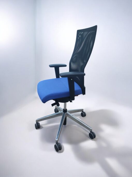 Chaise de bureau Ergonomique Zuco mesh assise bleu – Image 3