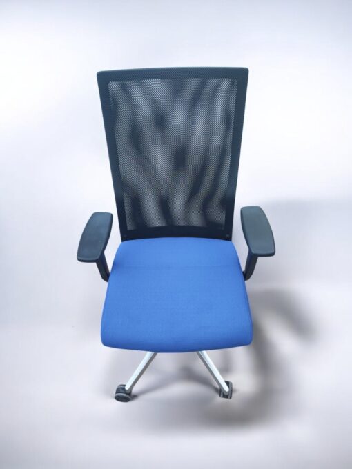 Chaise de bureau Ergonomique Zuco mesh assise bleu – Image 2