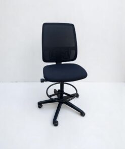 Chaise haute comptoir Haworth Lively tissu noir