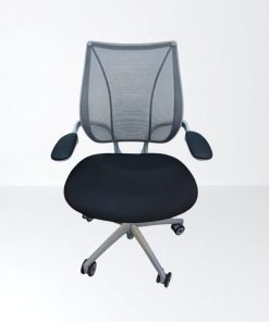 Chaise à roulette humanscale liberty gris/noir